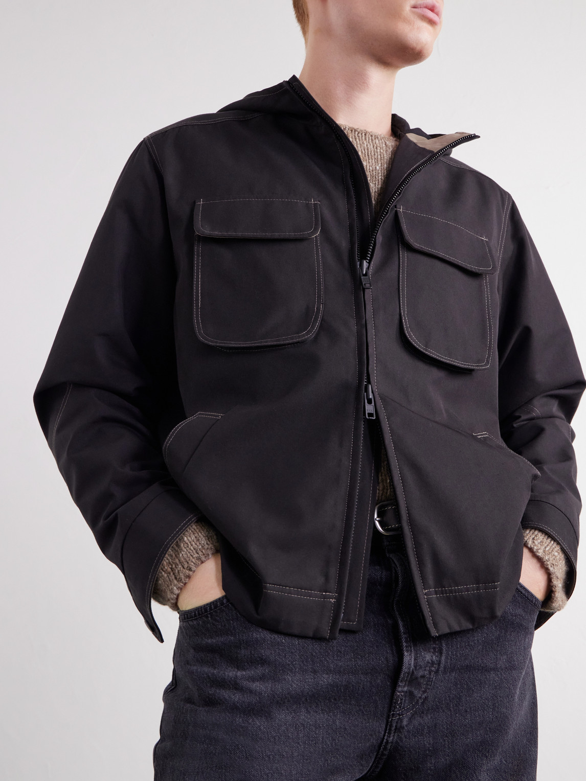 Saltash Cotton-Blend Gabardine Hooded Jacket