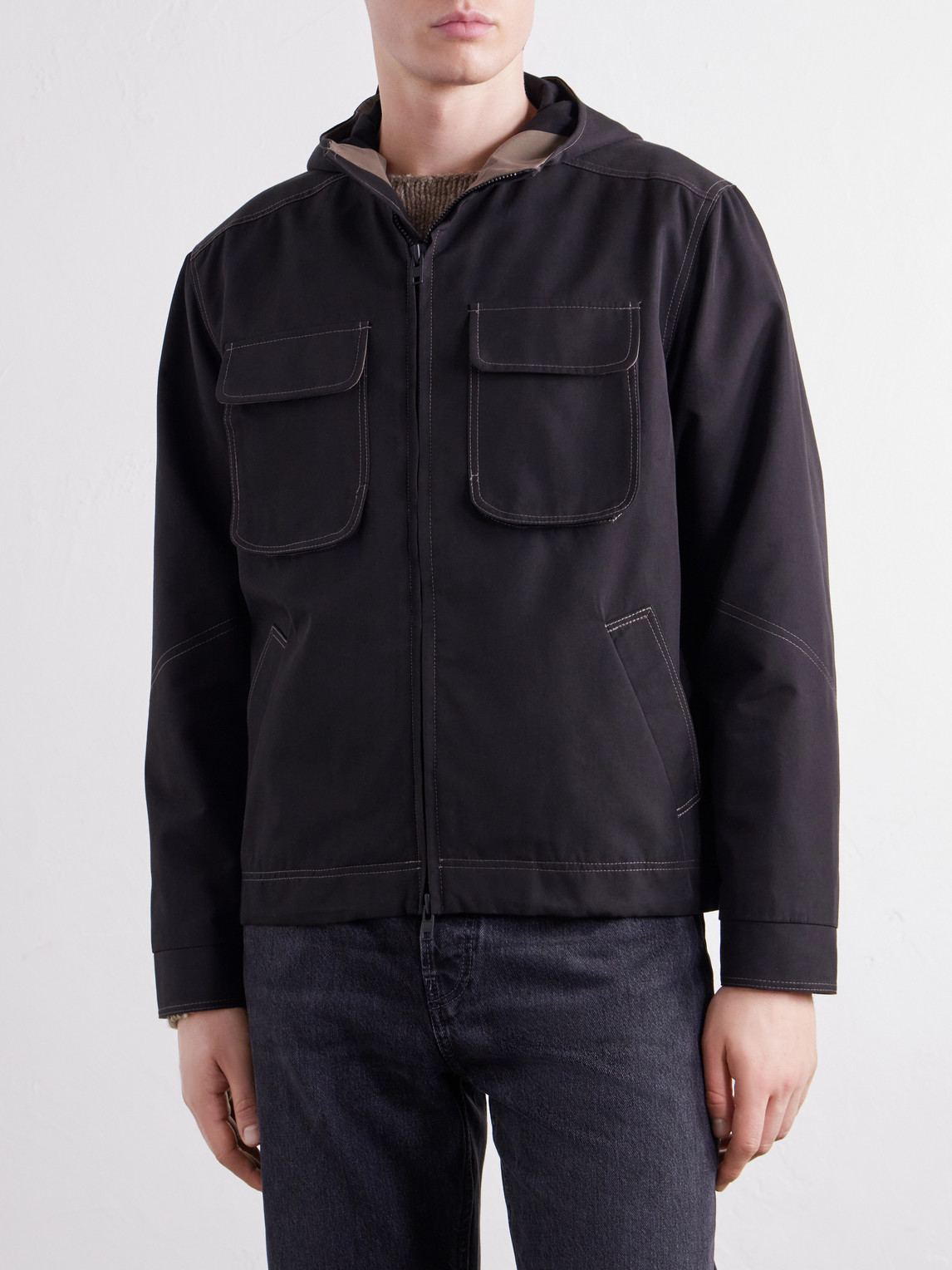 Saltash Cotton-Blend Gabardine Hooded Jacket