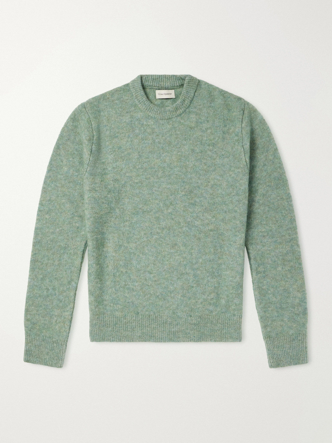 Oliver Spencer Blenheim Wool-blend Sweater In Green