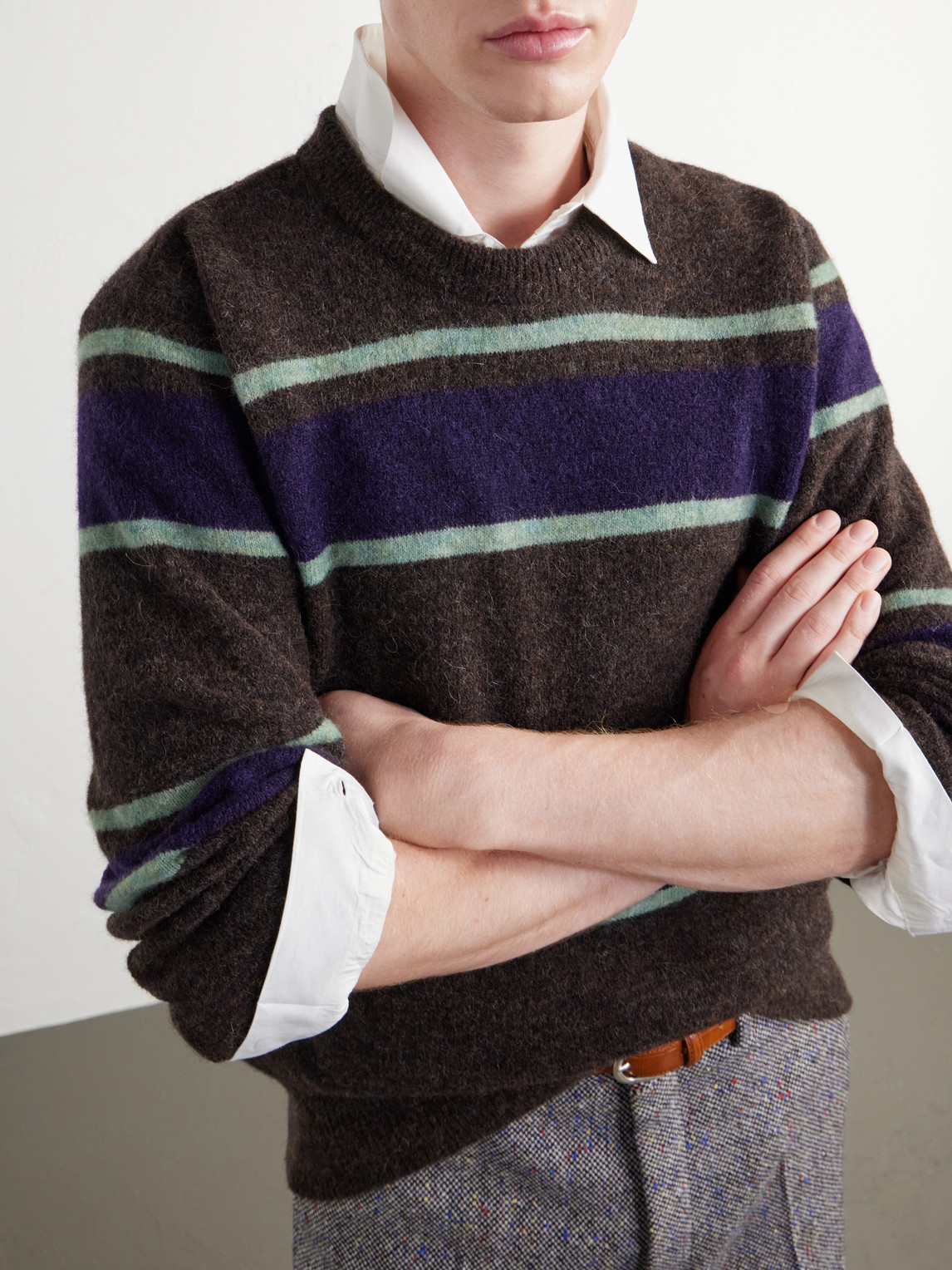 Blenheim Striped Wool-Blend Sweater