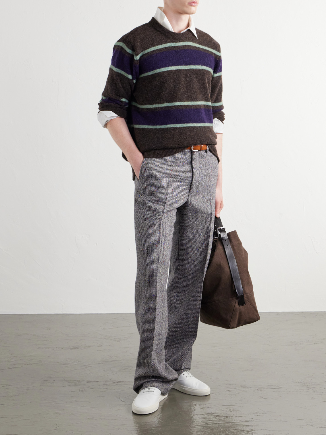 Blenheim Striped Wool-Blend Sweater