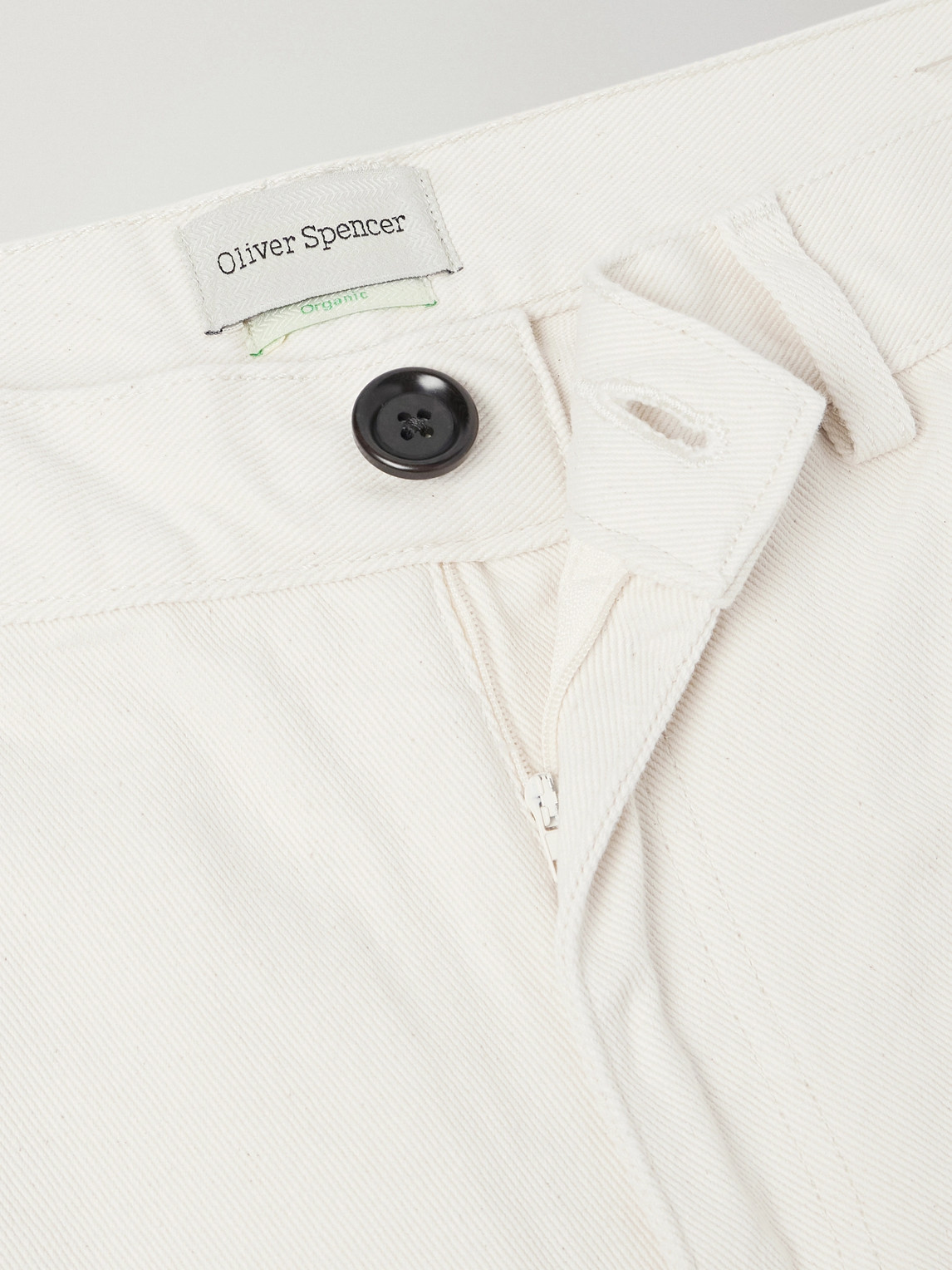 Straight-Leg Organic Cotton-Twill Trousers