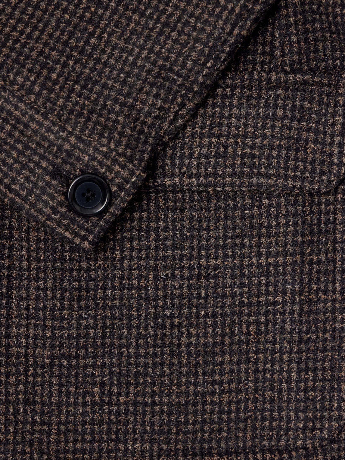 Oliver Spencer Solms Wool-blend Houndstooth Blazer In Brown