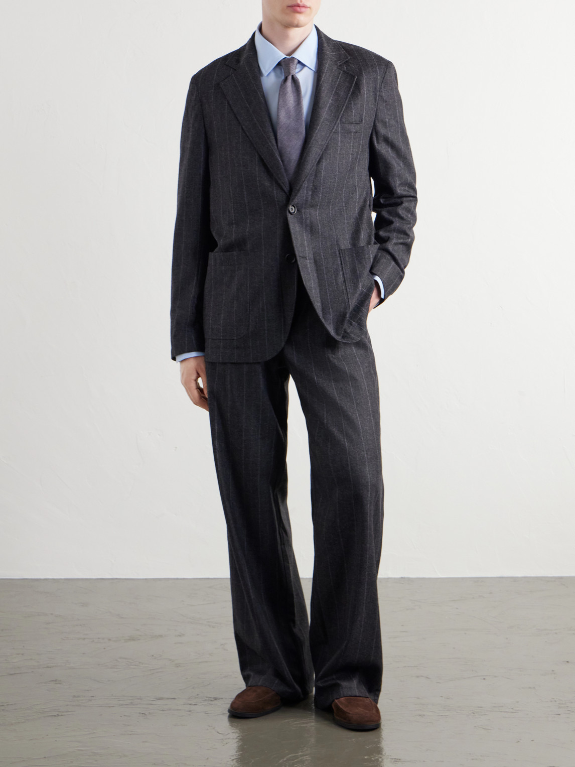 Westbury Striped Wool-Blend Suit Jacket