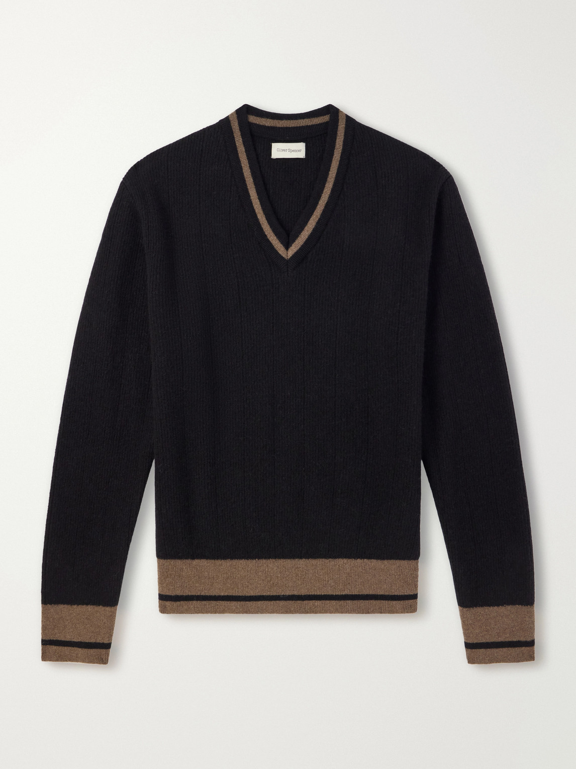 Oliver Spencer Hawes Wool Sweater In Black