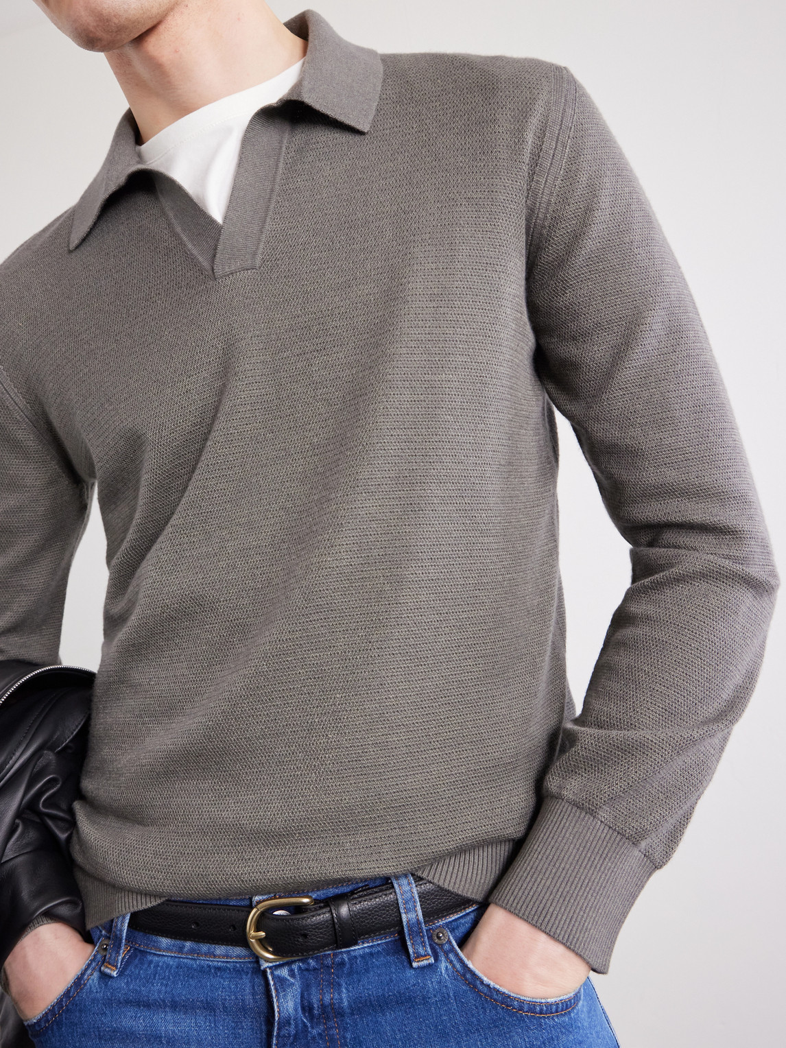 And Cashmere-Blend Polo Shirt