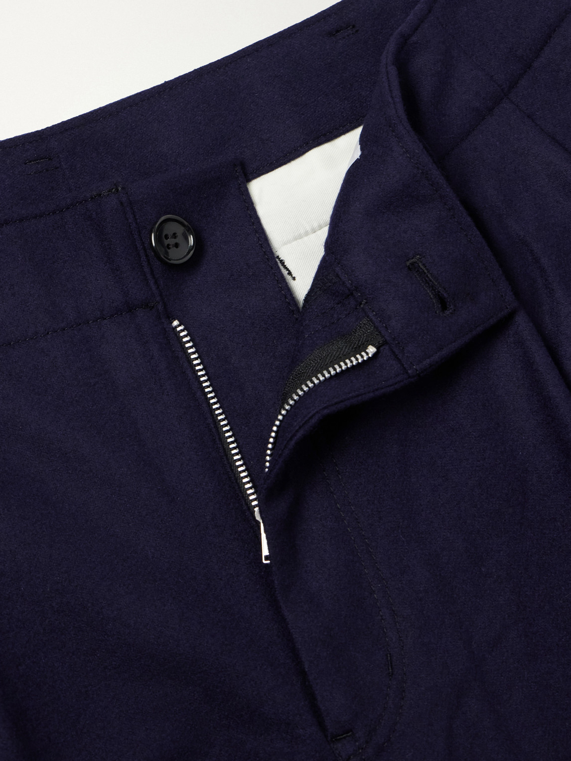 Comme Des Garçons Shirt - Wide-Leg Pleated Wool-Blend Flannel Trousers