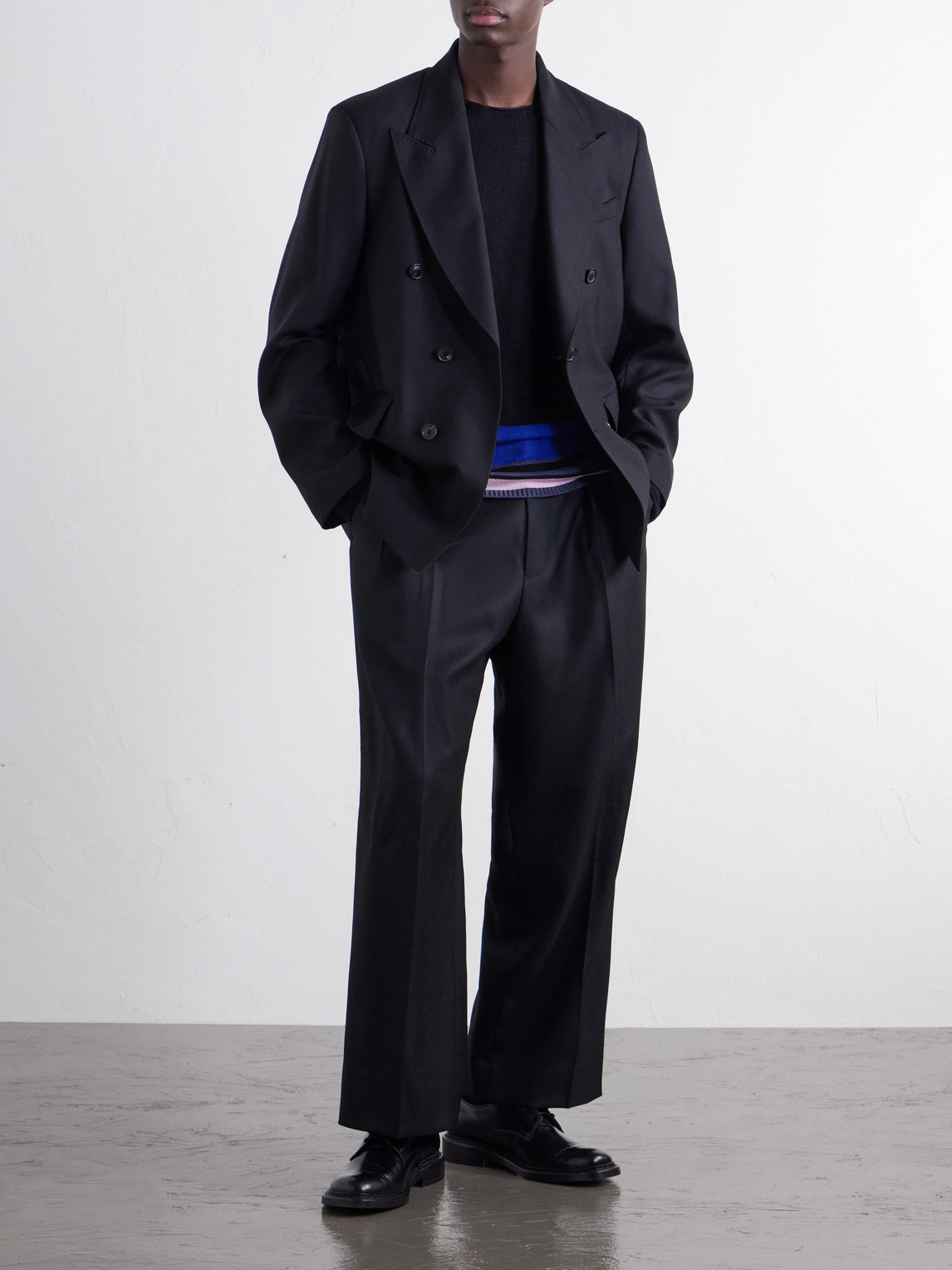 Comme Des Garçons Shirt - Striped Wool-Blend Gauze Sweater