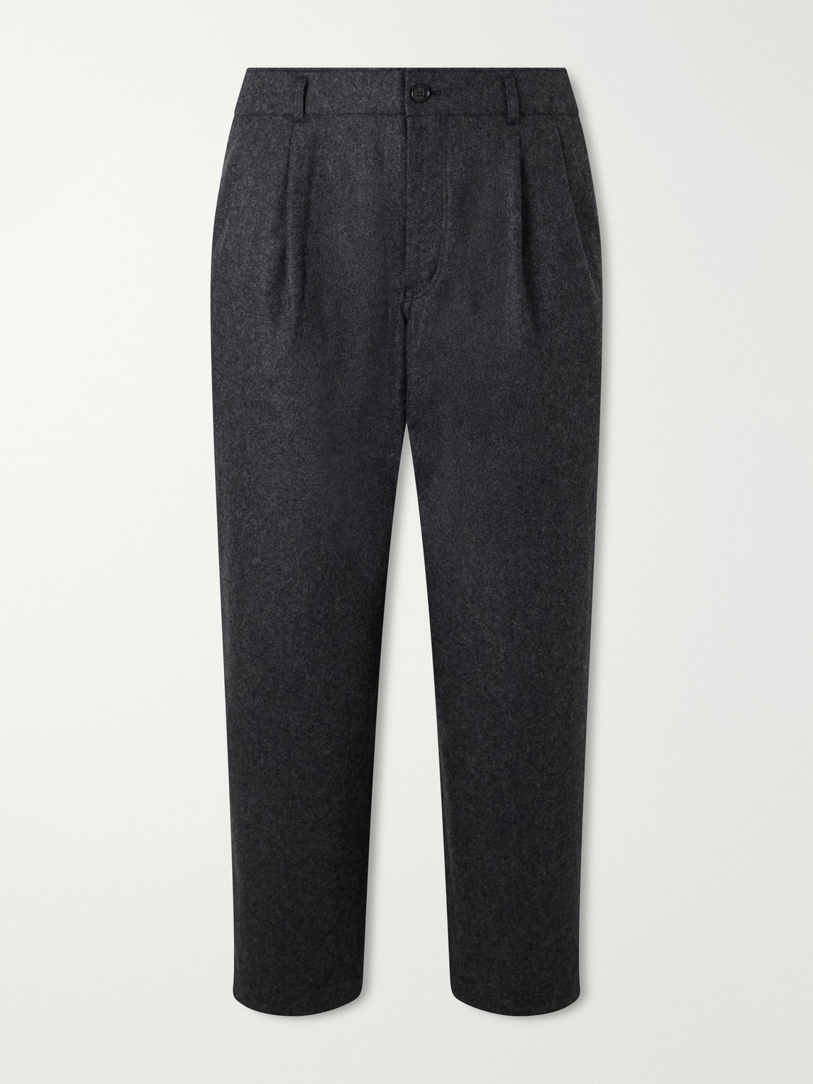 Comme Des Garçons Shirt - Wide-Leg Pleated Wool-Blend Flannel Trousers