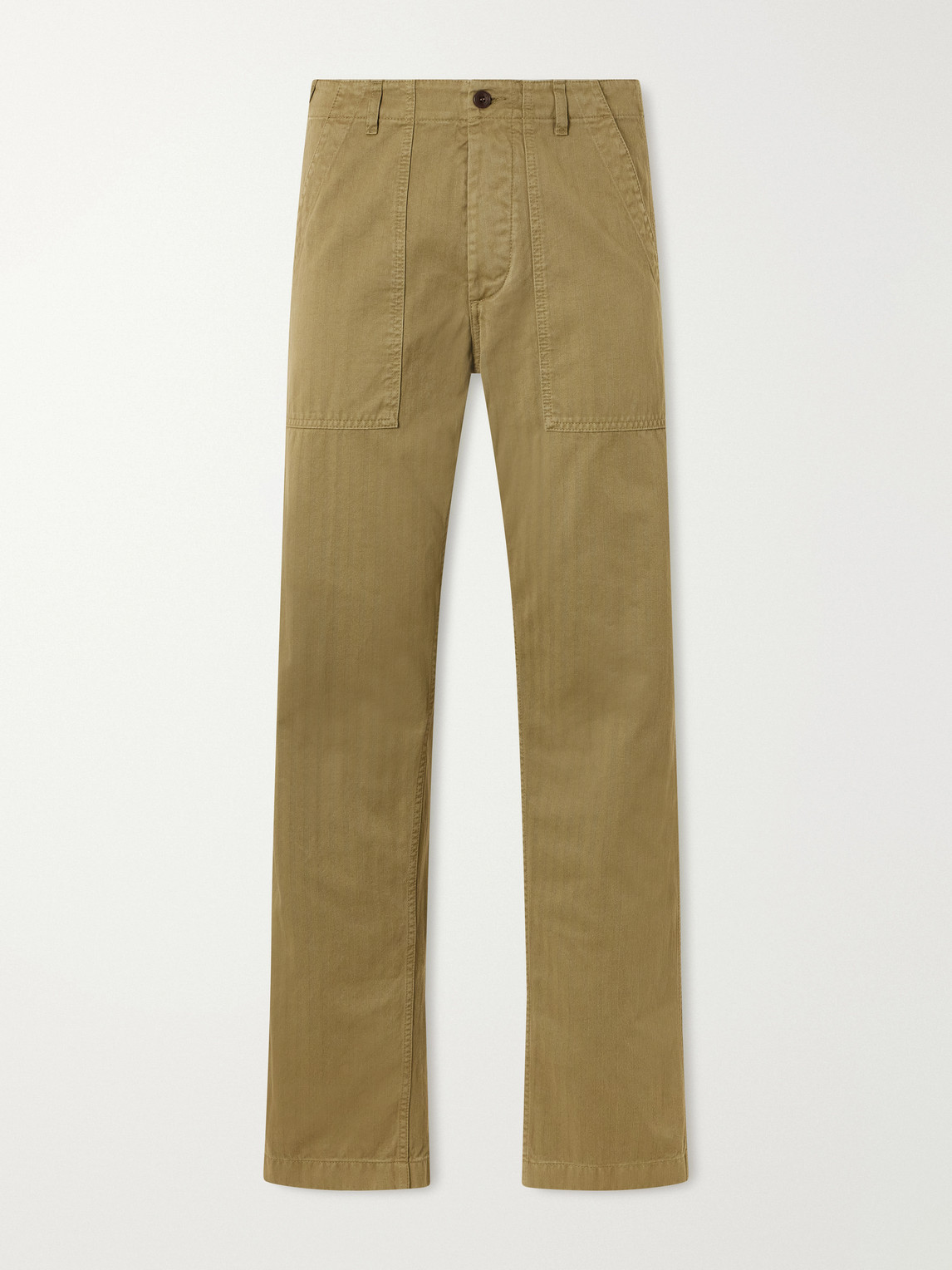 Newfatigue Straight-Leg Cotton-Herringbone Trousers