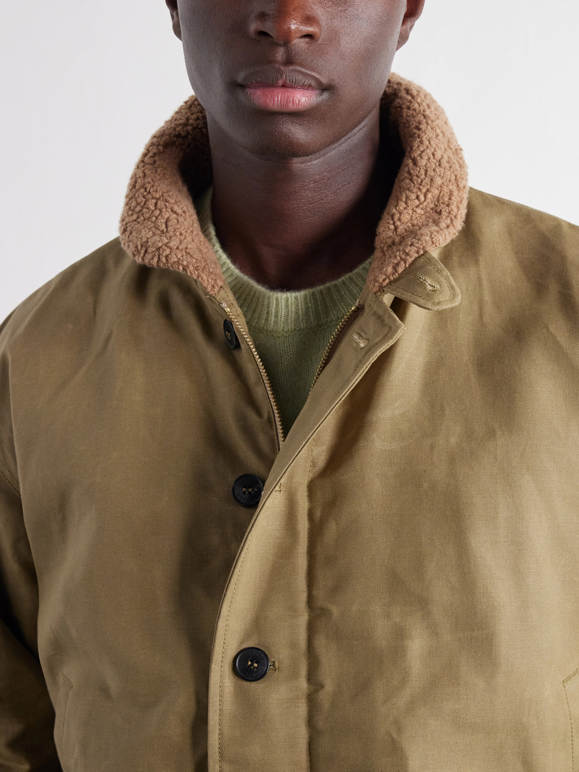 Deck Wool Fleece-Lined Cotton-Canvas Jacket