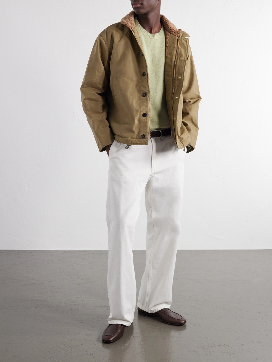 Deck Wool Fleece-Lined Cotton-Canvas Jacket