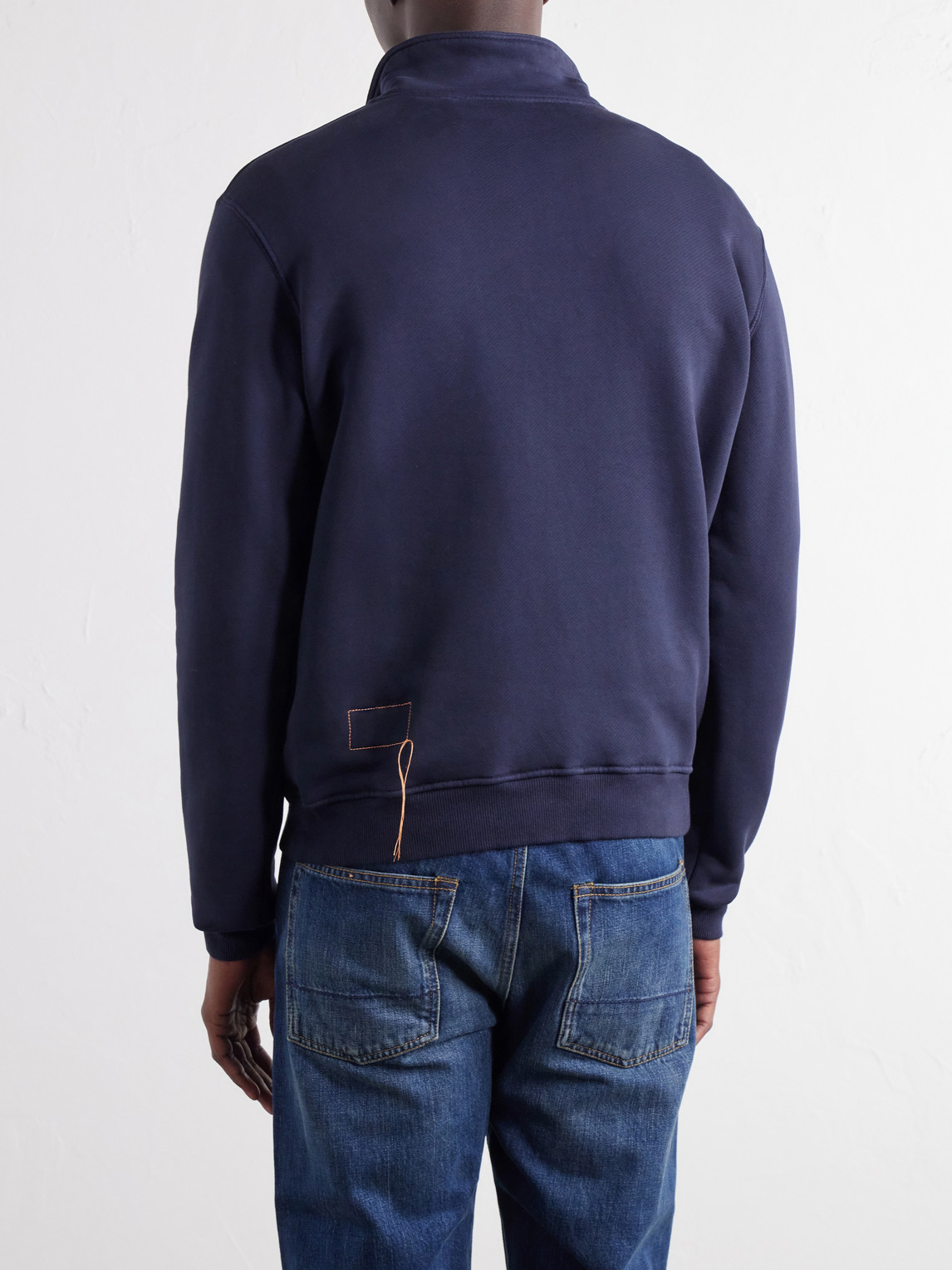 Yale Cotton-Jersey Half-Zip Polo Sweatshirt