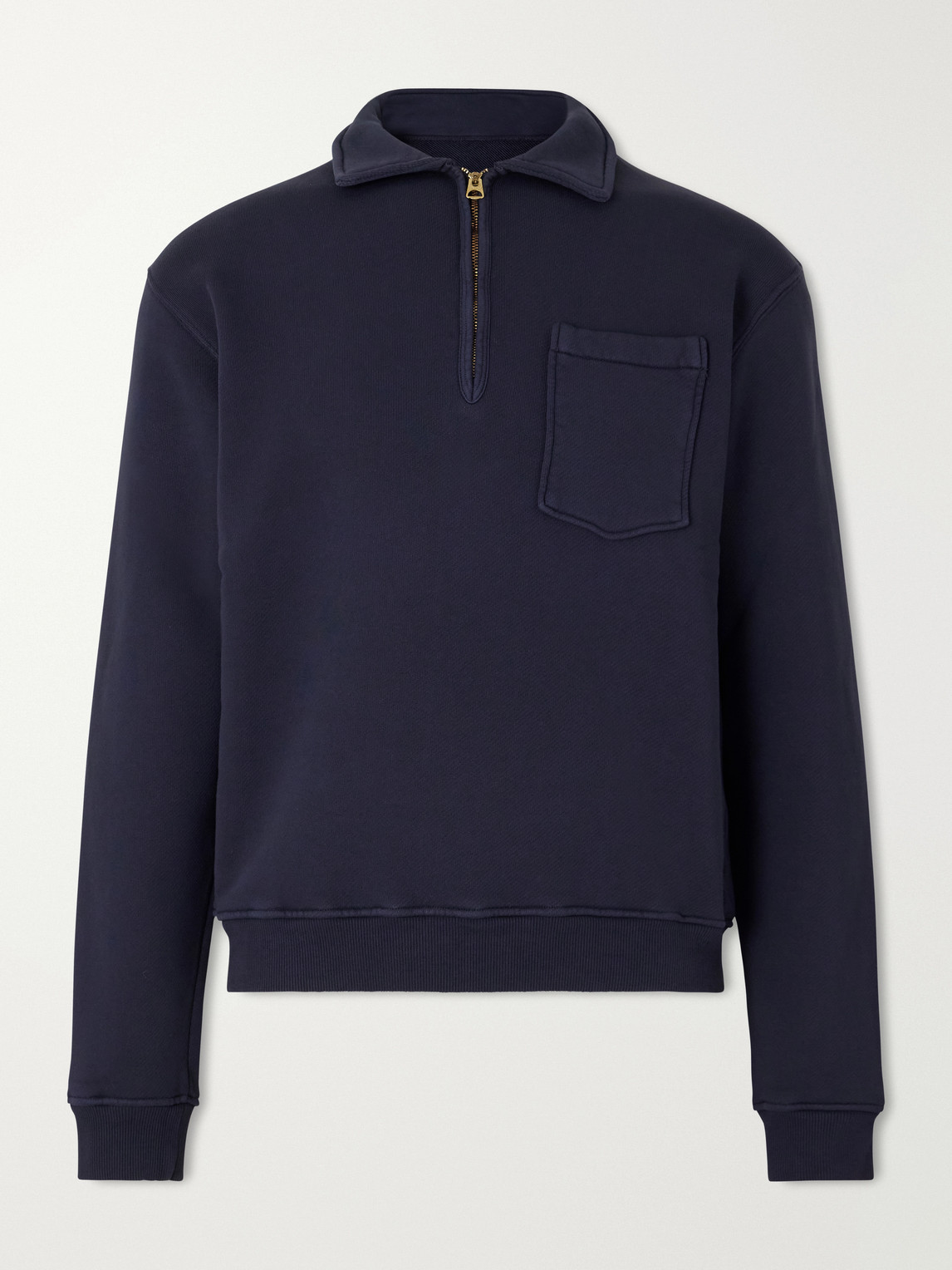 Yale Cotton-Jersey Half-Zip Polo Sweatshirt