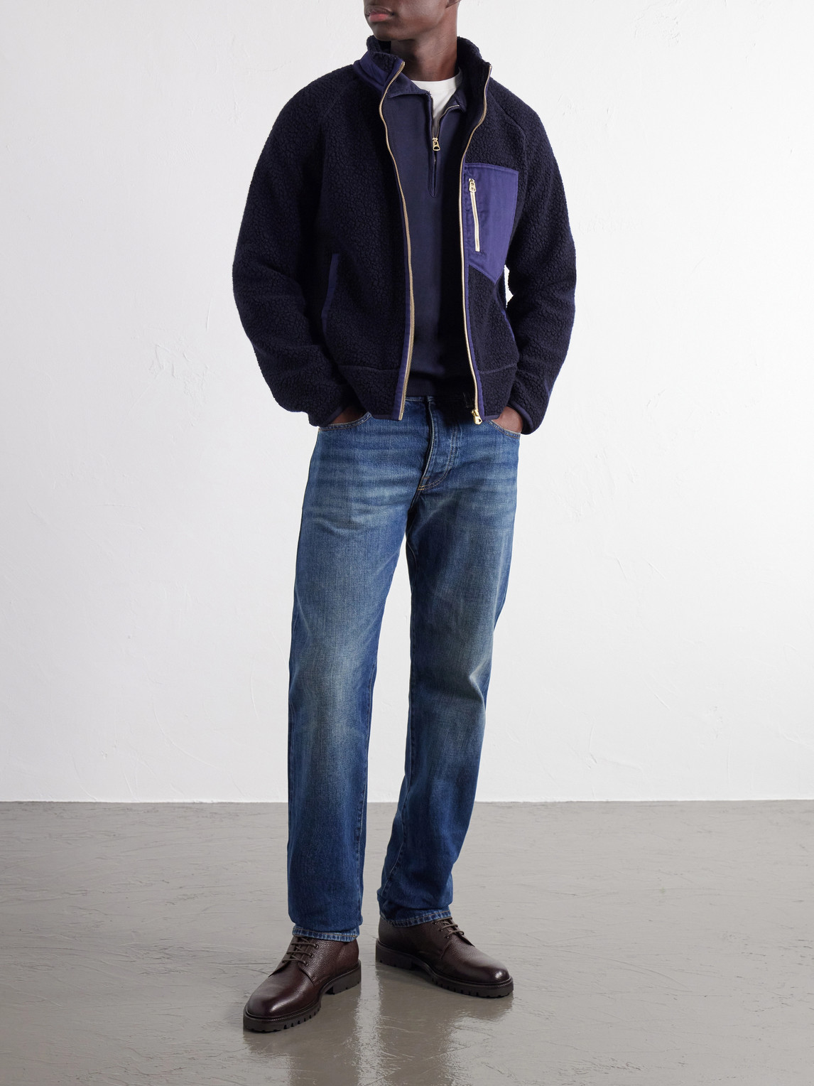 Yale Cotton-Jersey Half-Zip Polo Sweatshirt