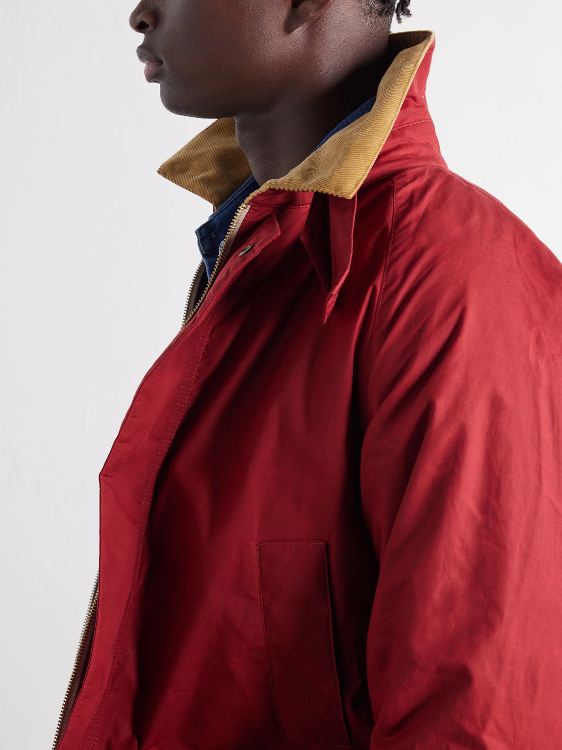 Bristol Corduroy-Trimmed Waxed Cotton-Canvas Jacket