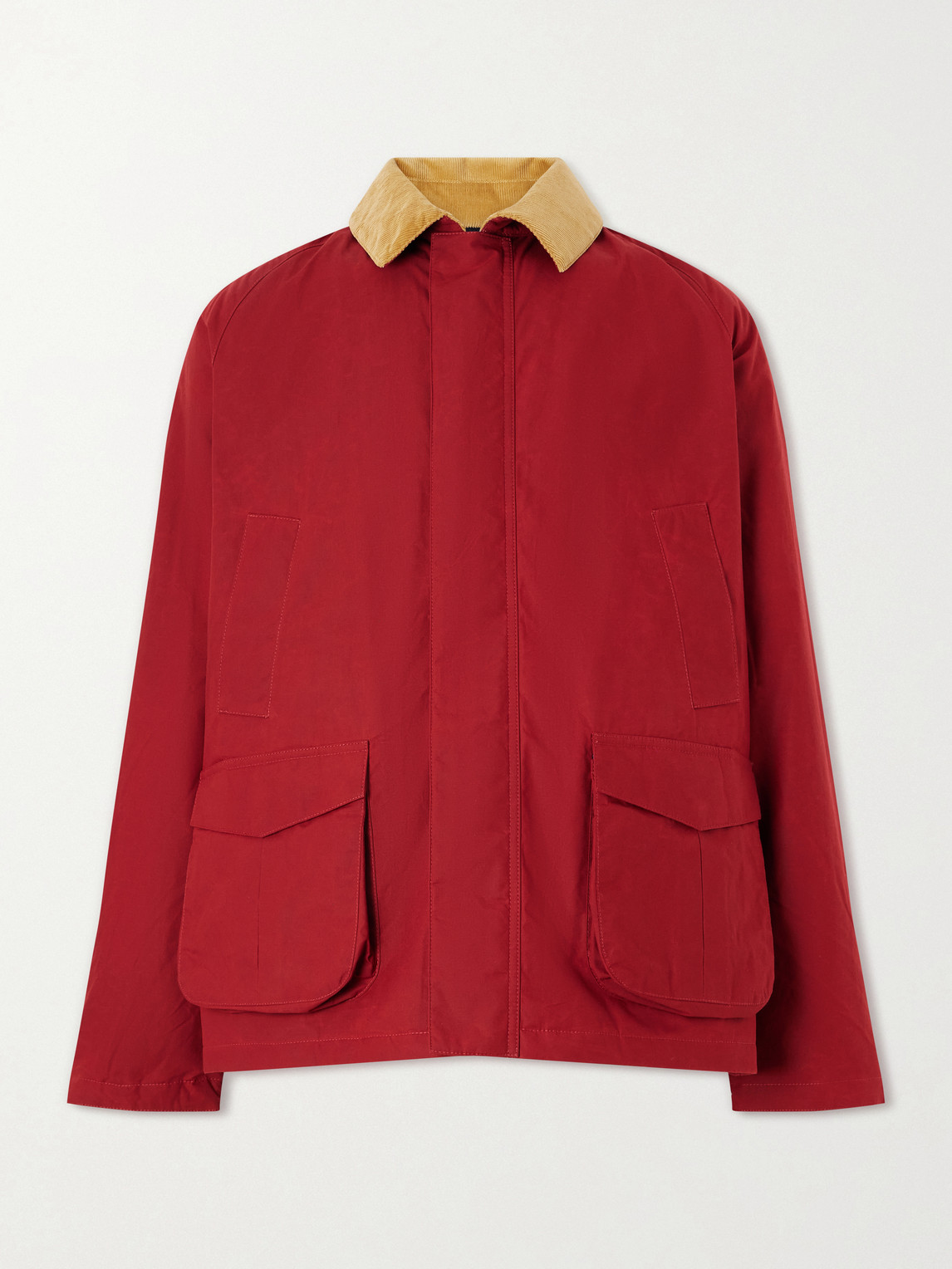 Bristol Corduroy-Trimmed Waxed Cotton-Canvas Jacket