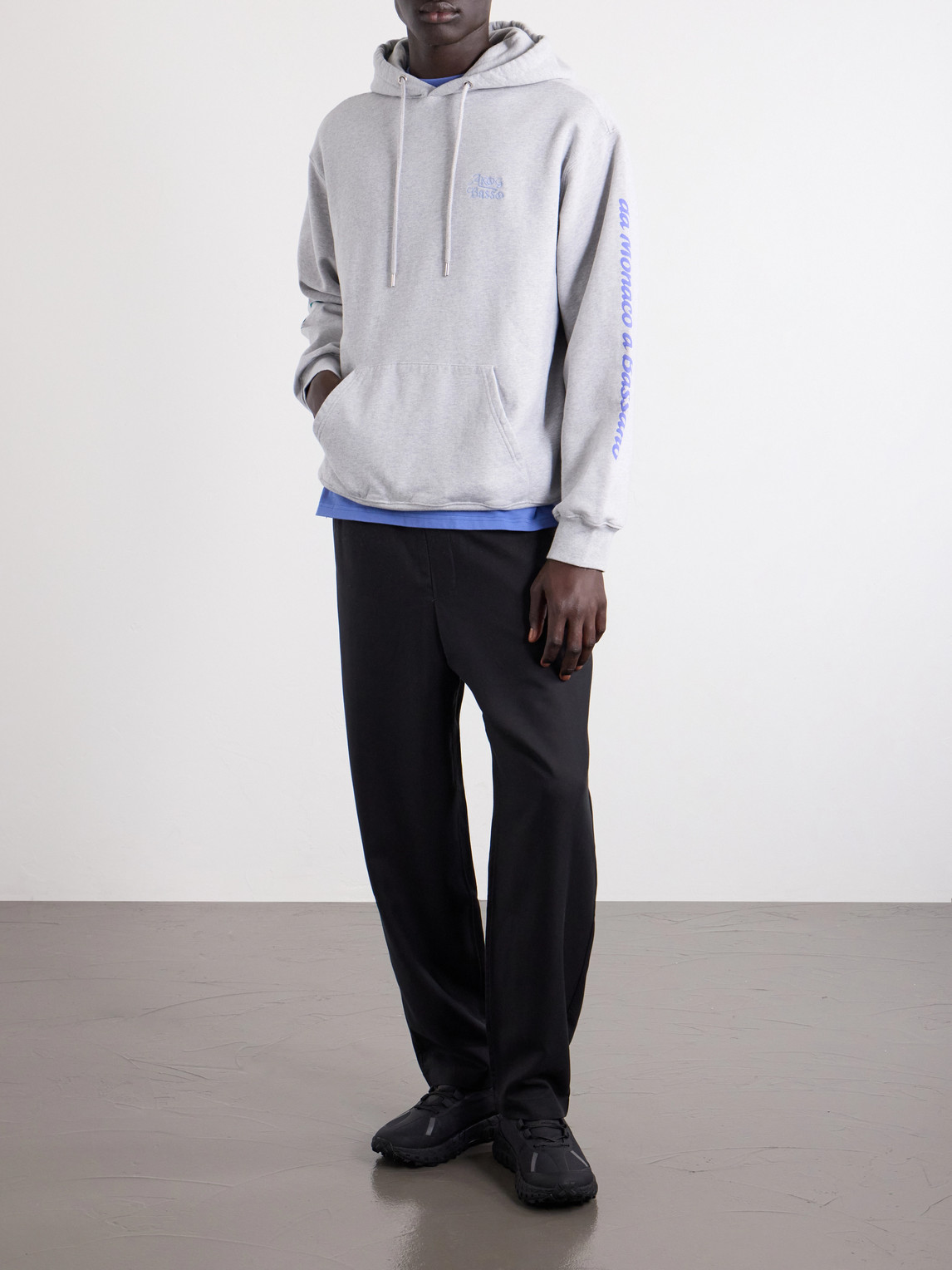 Basso Giro Alpino Logo-Detailed Cotton-Jersey Hoodie