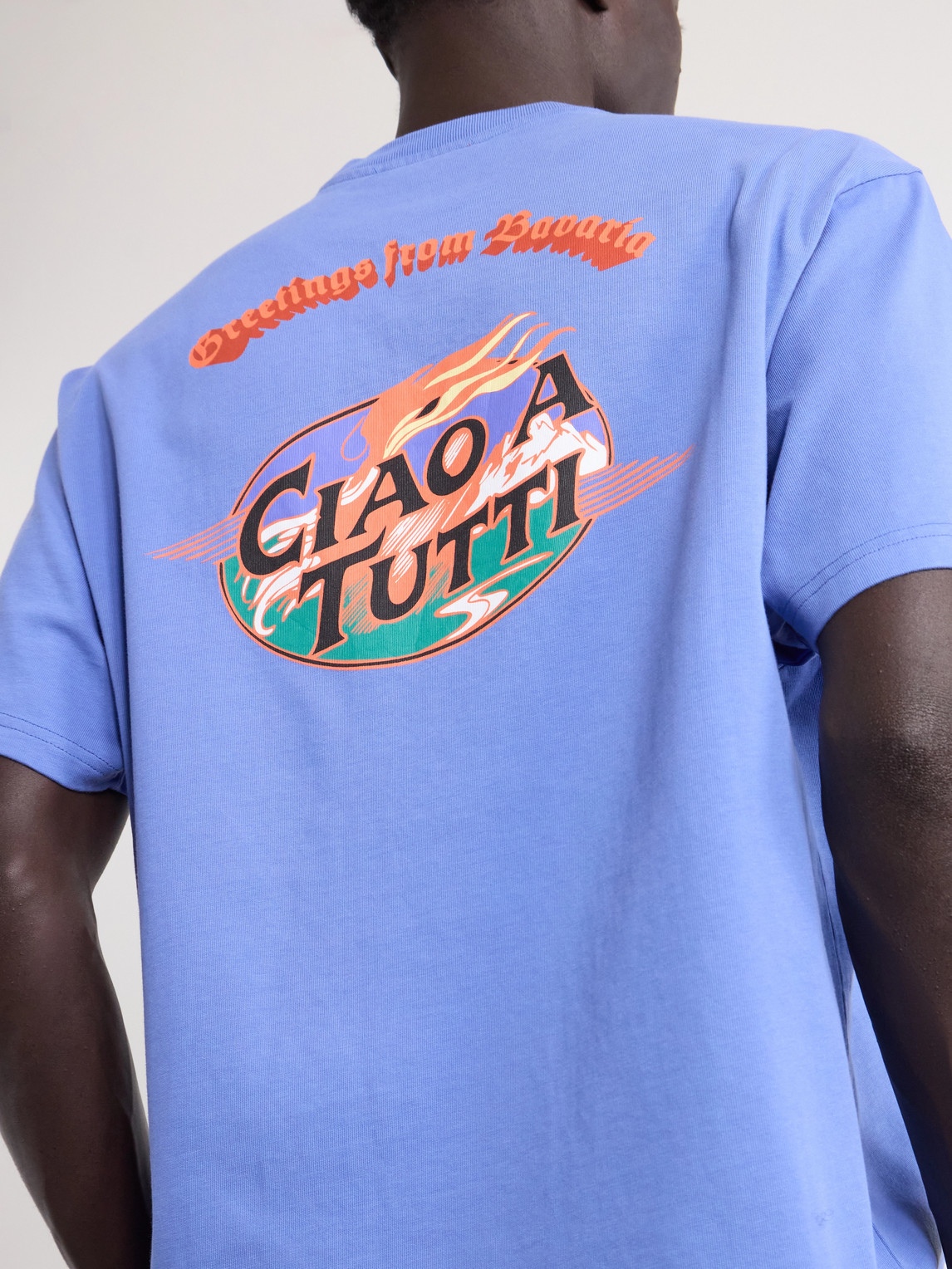 Basso Ciao A Tutti Logo-Print Cotton-Jersey T-Shirt