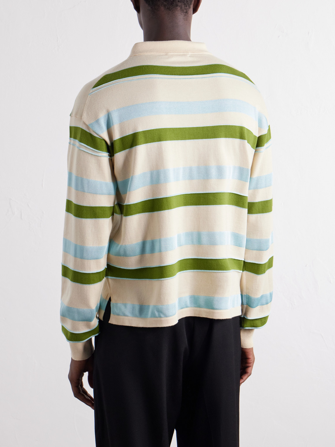 Rugby Striped Cotton-Blend Polo Shirt