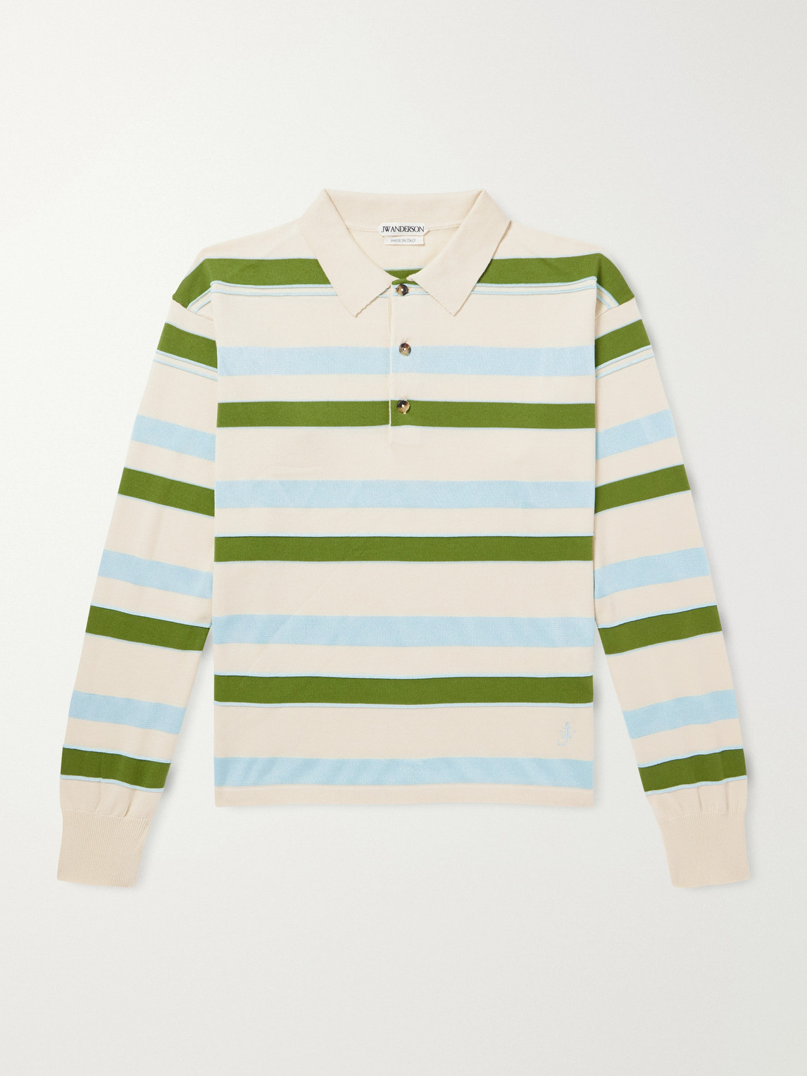 Rugby Striped Cotton-Blend Polo Shirt