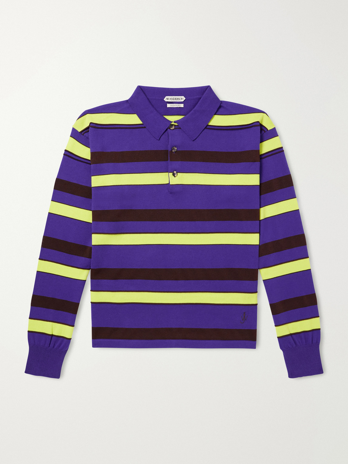 Rugby Striped Cotton-Blend Polo Shirt