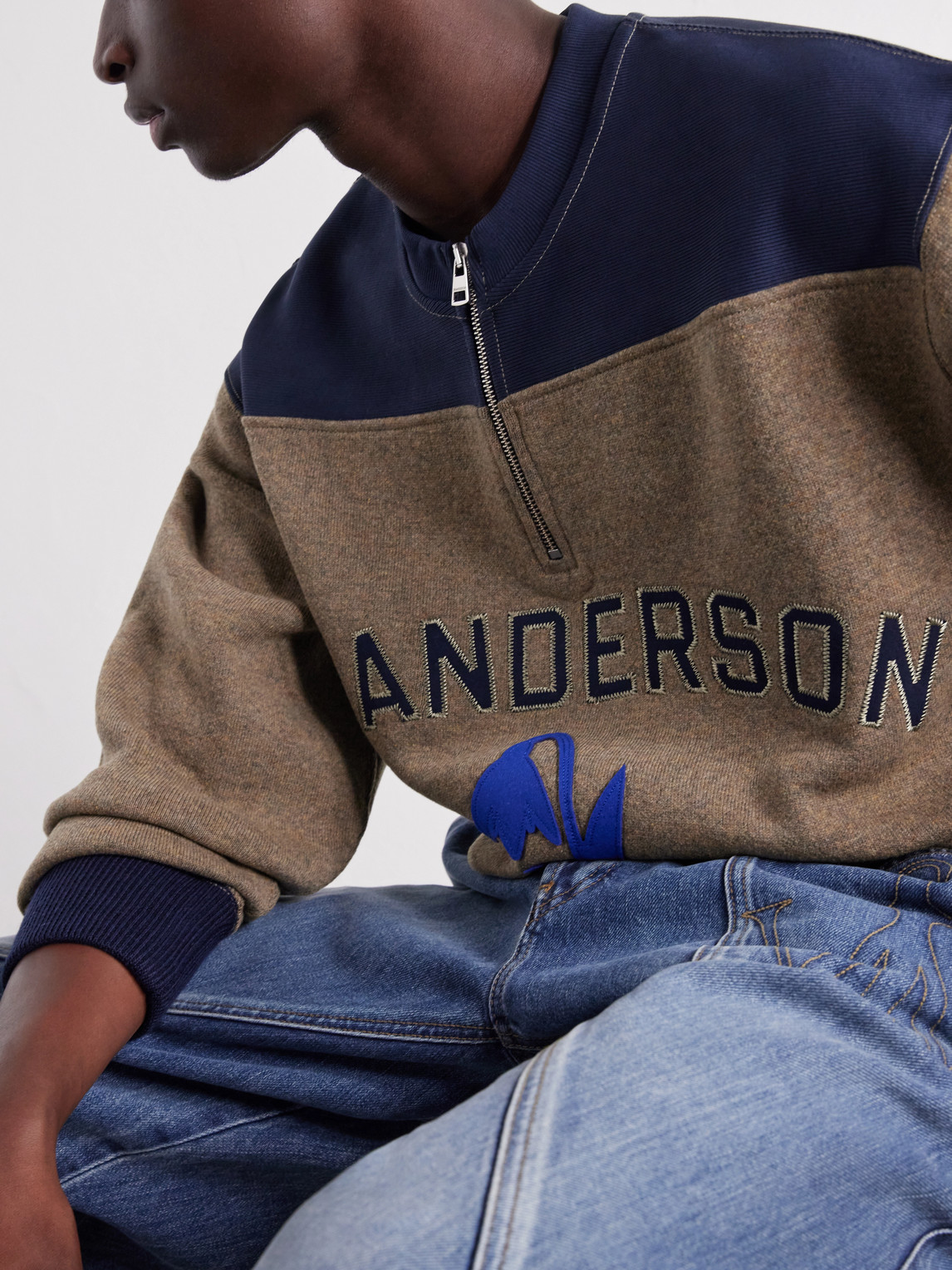 Logo-Embroidered Wool-Blend Jersey Sweatshirt
