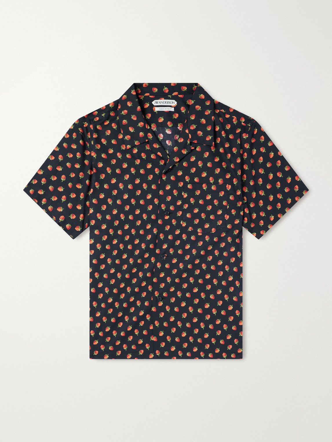 Camp-Collar Printed Cotton Shirt