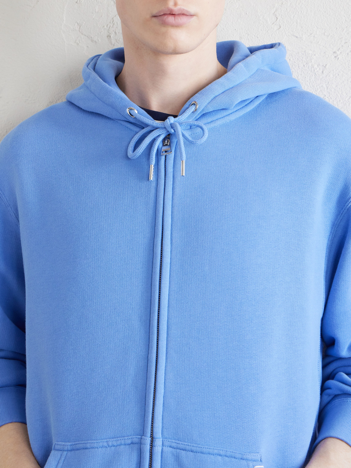 Cotton-Jersey Zip-Up Hoodie