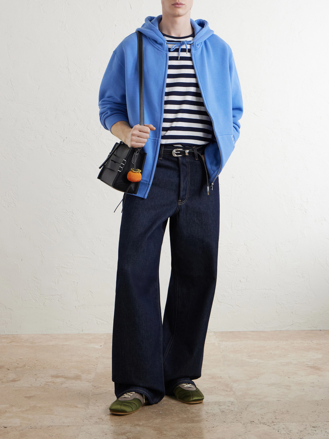 Cotton-Jersey Zip-Up Hoodie