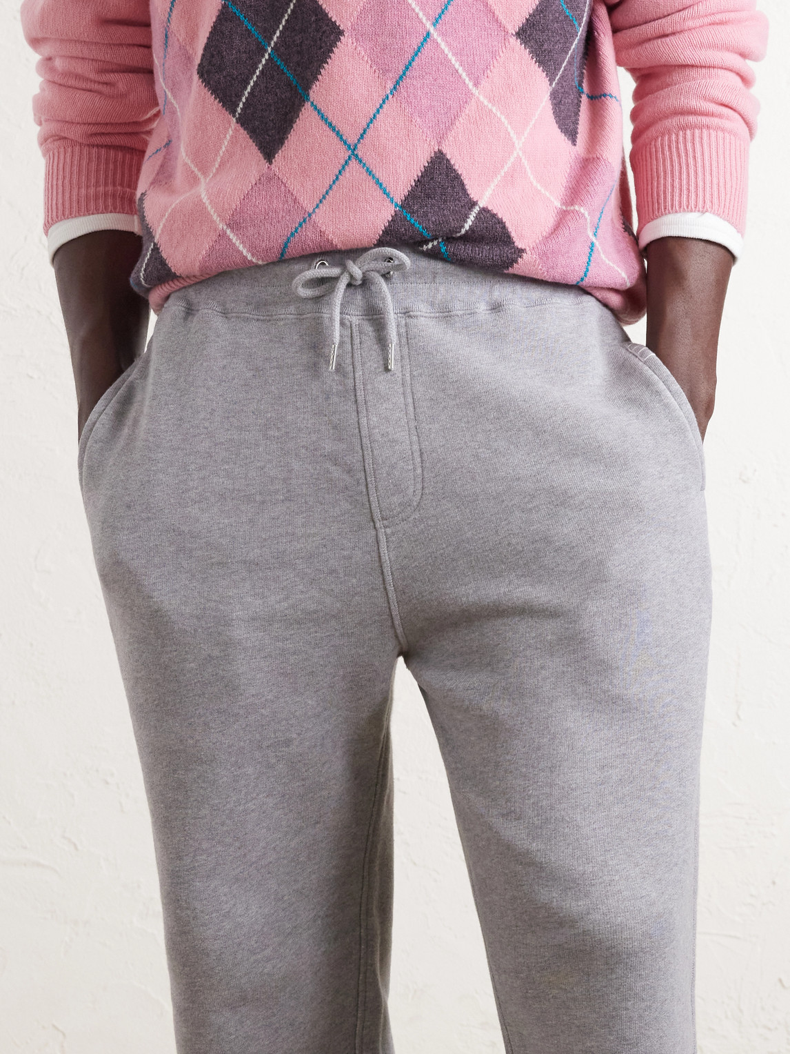 Tapered Cotton-Fleece Sweatpants