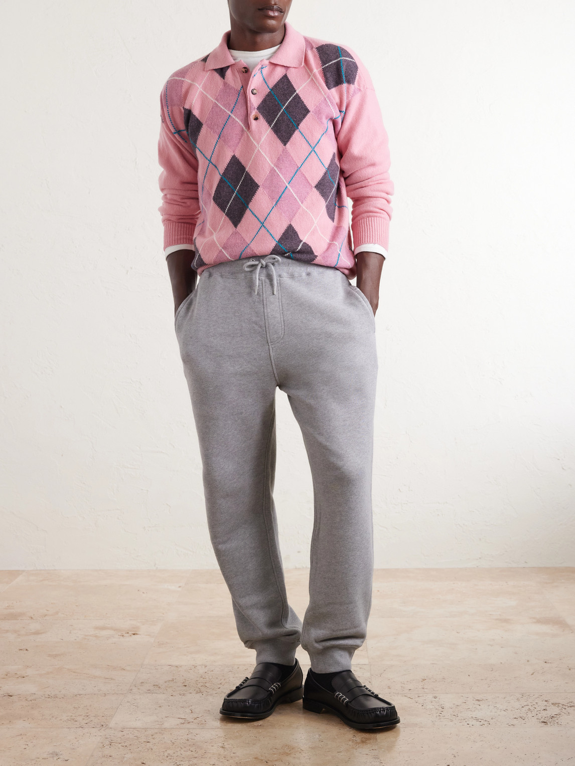 Tapered Cotton-Fleece Sweatpants