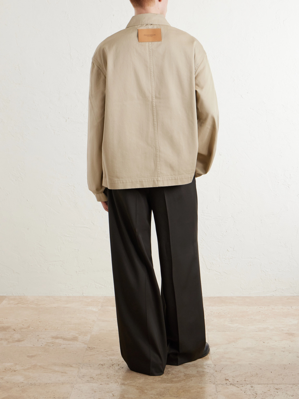 Logo-Embroidered Cotton-Twill Jacket