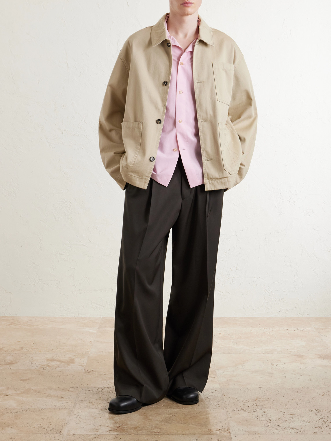 Logo-Embroidered Cotton-Twill Jacket
