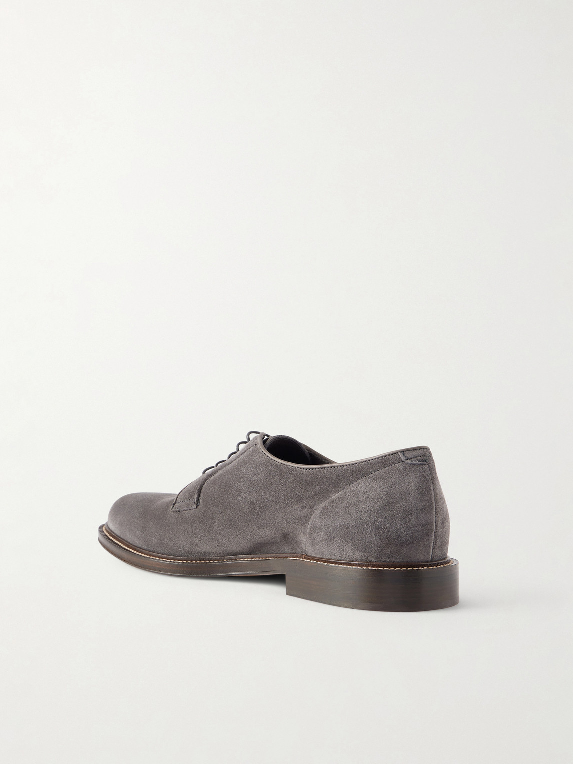  Brunello Cucinelli - Suede Derby Shoes - Men - Gray - Eu 40 