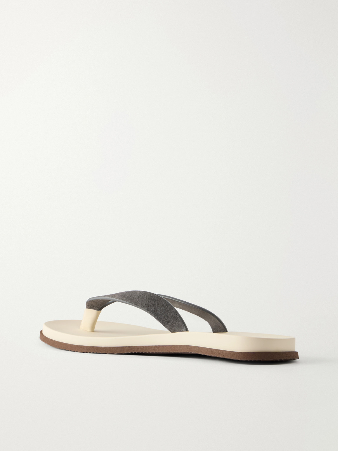  Brunello Cucinelli - Suede Flip Flops - Men - Gray - Eu 40 
