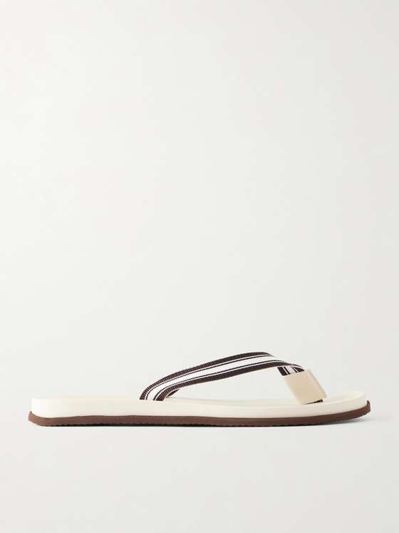 Brunellocucinelli Striped Grosgrain Flip Flops