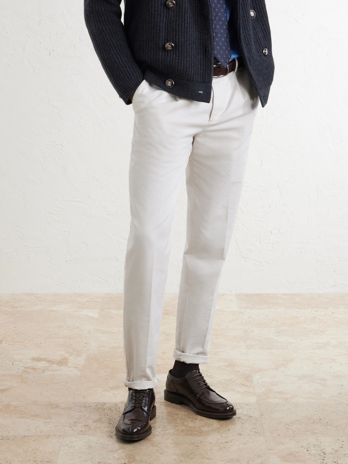 Brunello Cucinelli Leather Derby Shoes - Men | Thumbnail 2