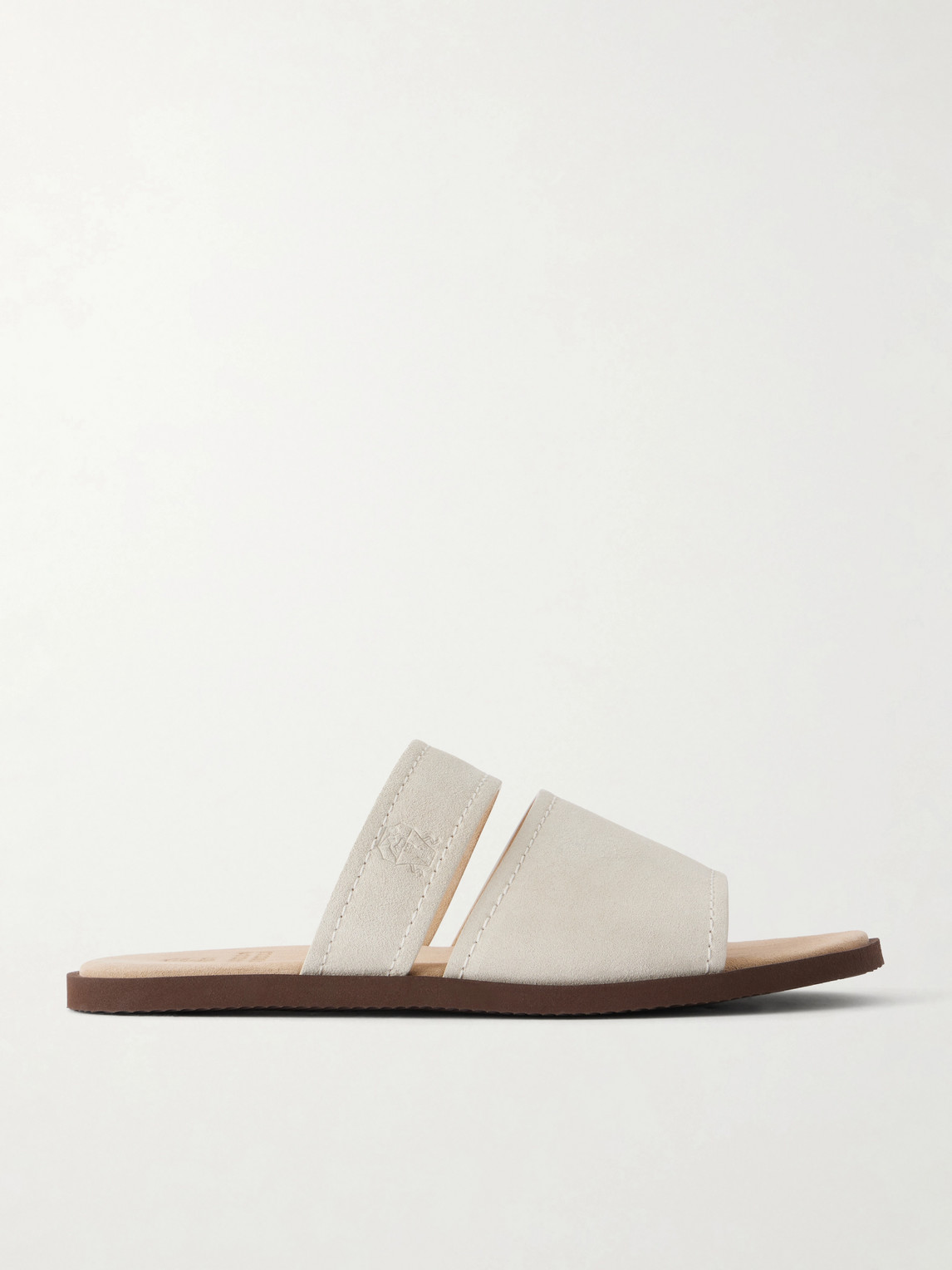 Brunello Cucinelli Suede Sandals In Neutral