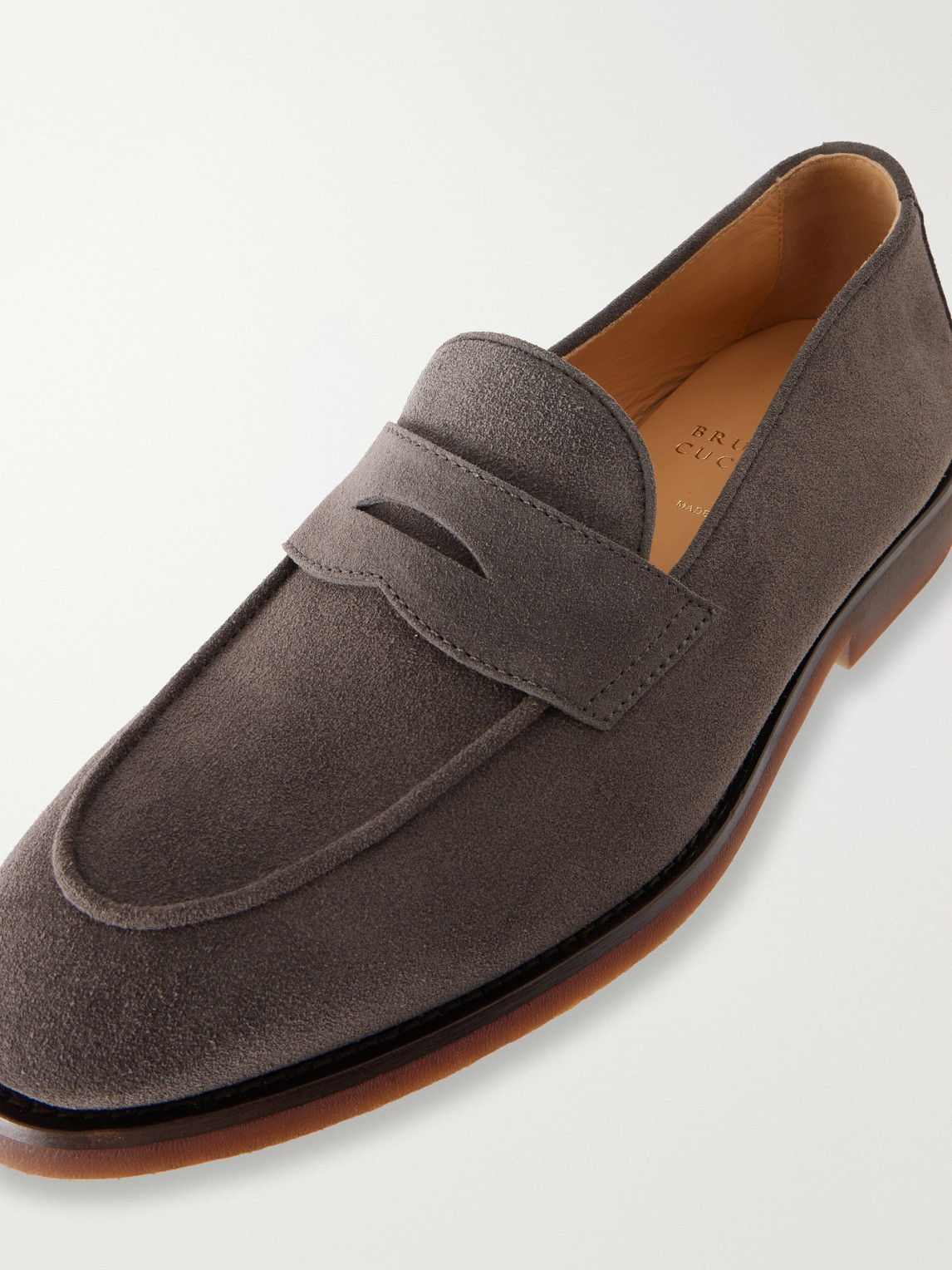 Brunello Cucinelli Flex Suede Penny Loafers - Men | Thumbnail 5