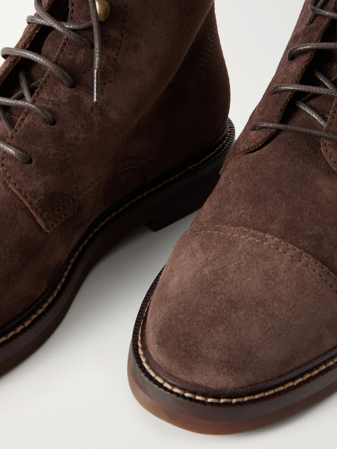 Brunello Cucinelli Suede Lace-Up Boots - Men | Thumbnail 5
