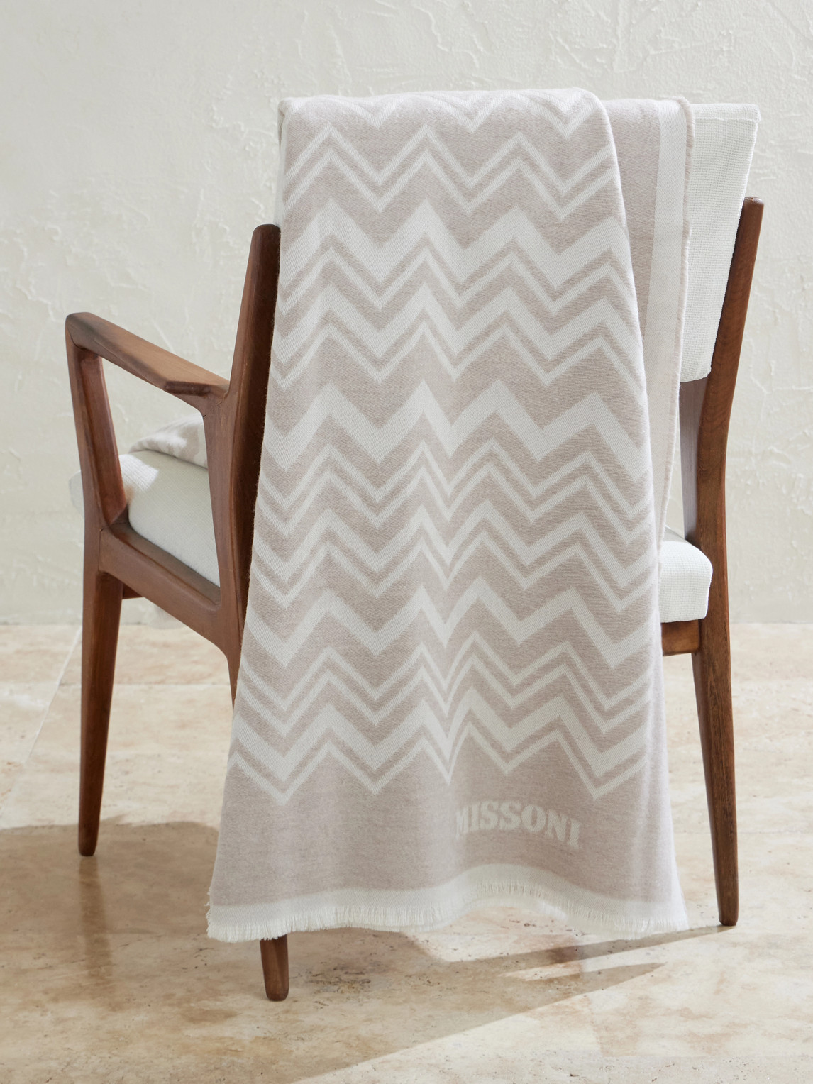 Cortina Fringed Virgin Wool and Cashmere-Blend Jacquard Throw