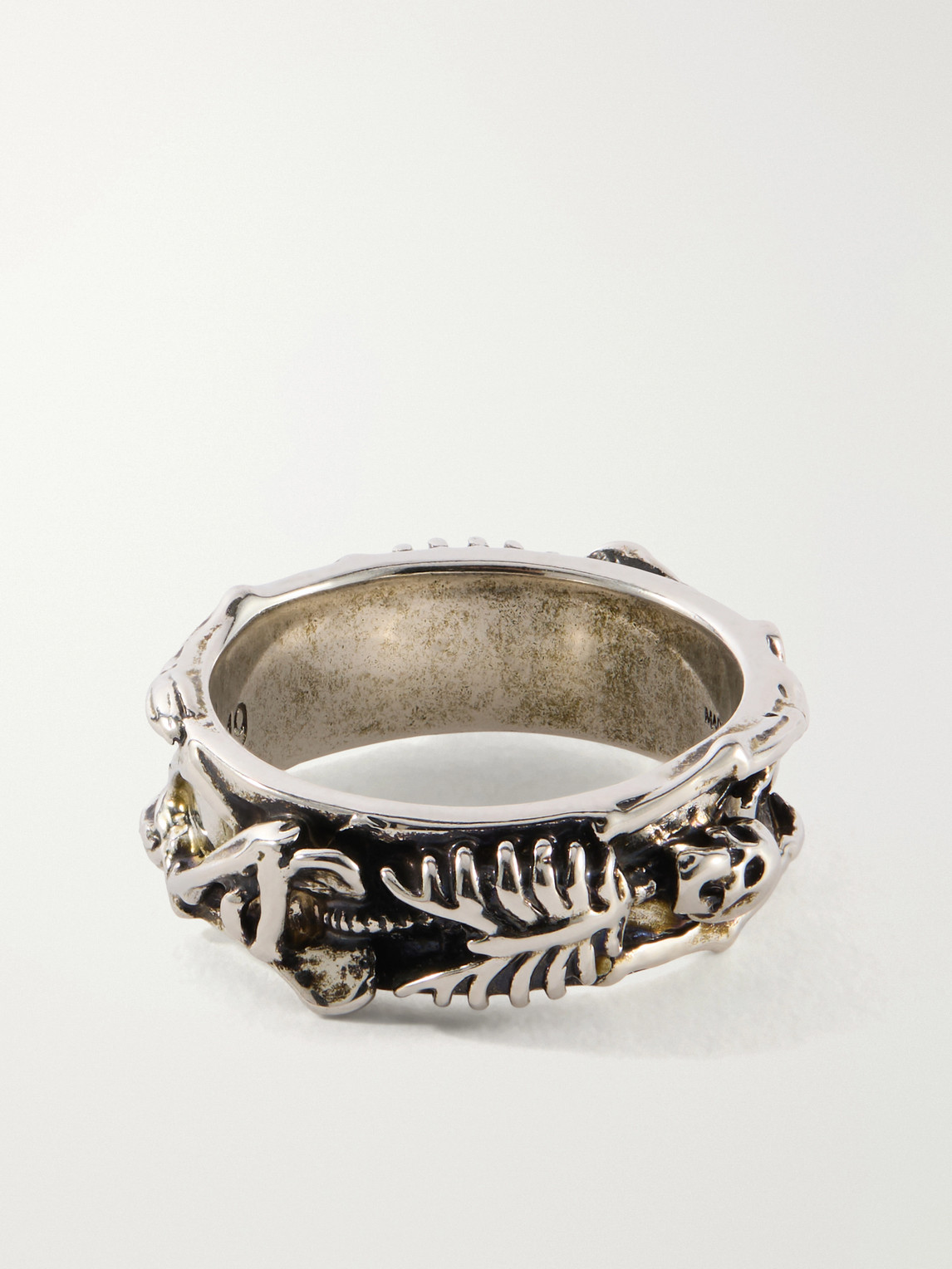 Alexander Mcqueen Dancing Skeleton Sterling Silver Ring In Silver