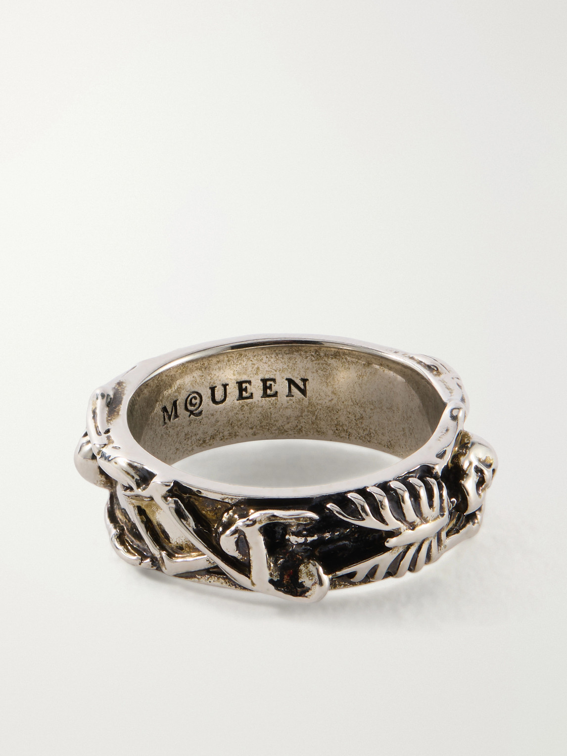 Alexander Mcqueen Dancing Skeleton Sterling Silver Ring