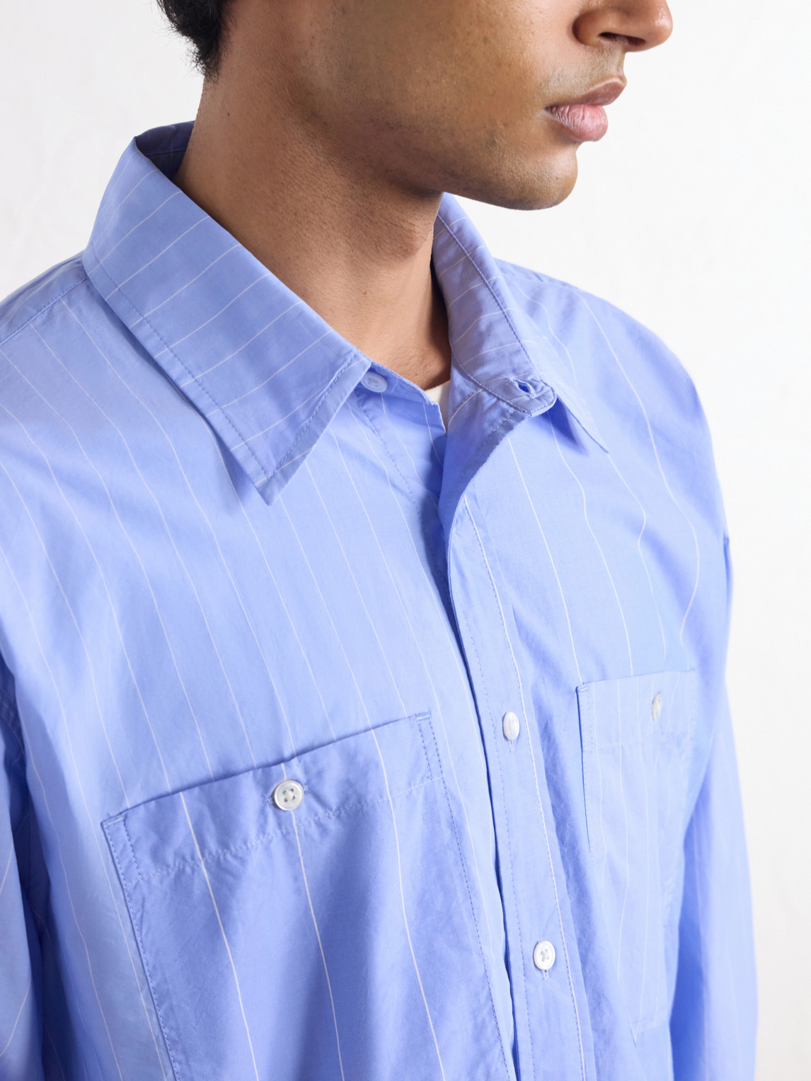 Commuter Striped Cotton-Poplin Shirt