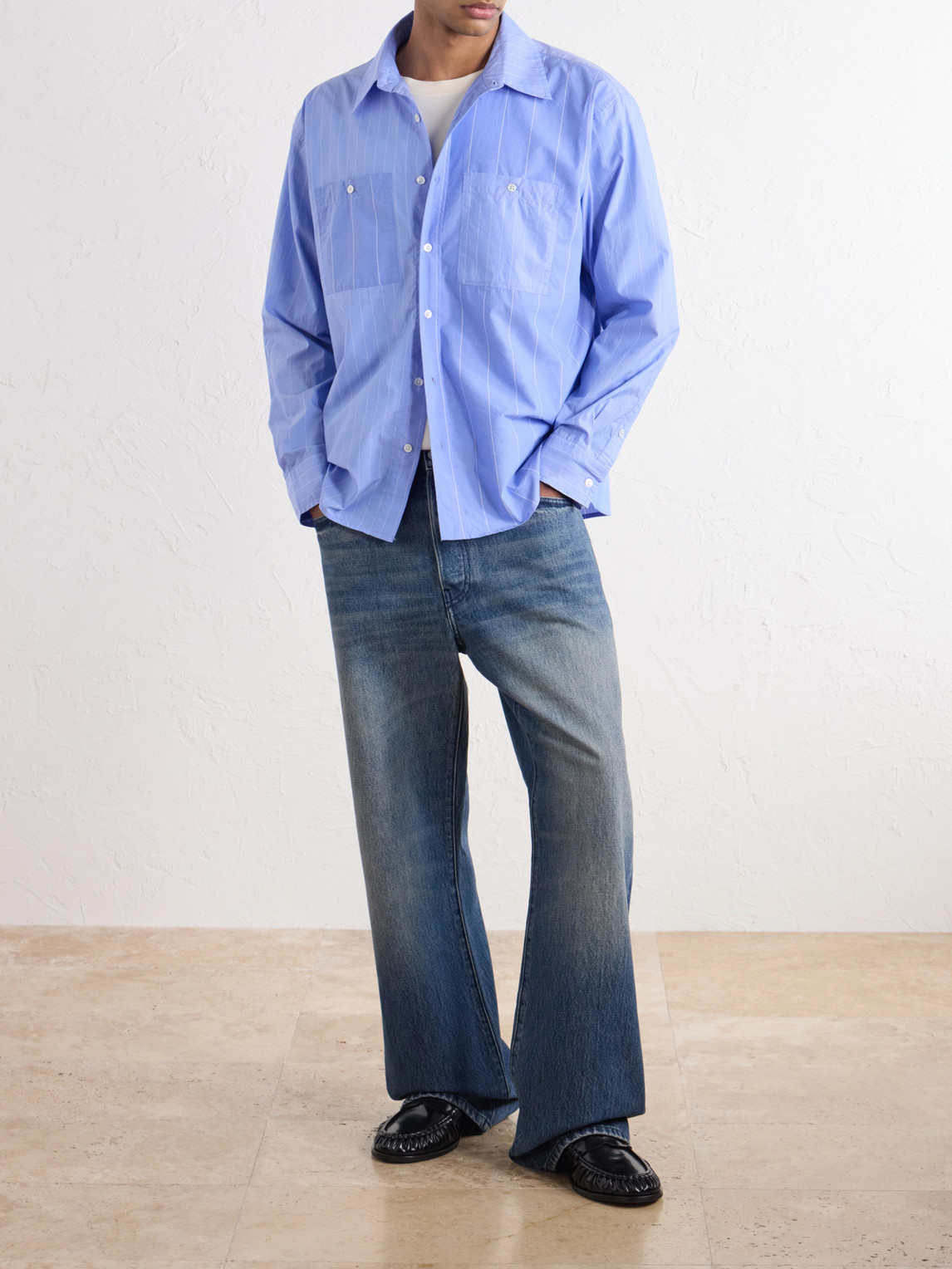 Commuter Striped Cotton-Poplin Shirt