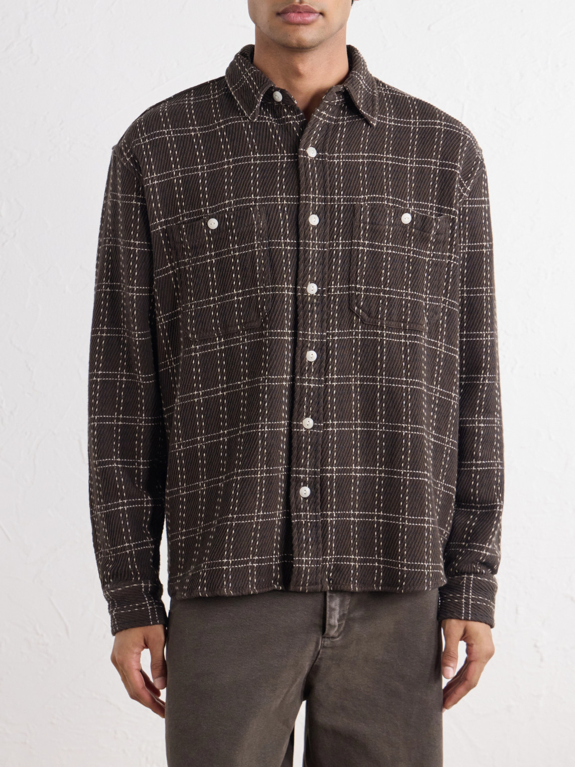 Utility Checked Cotton-Flannel Shirt