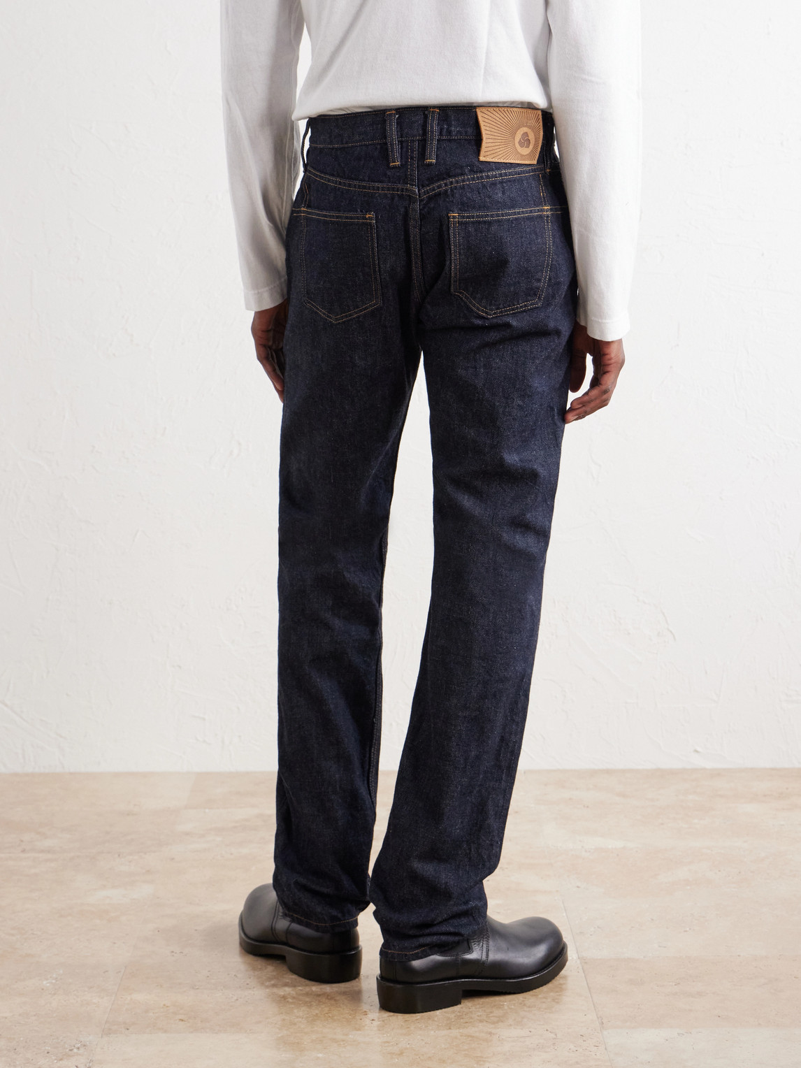 Classic Straight-Leg Rinsed Selveged Jeans