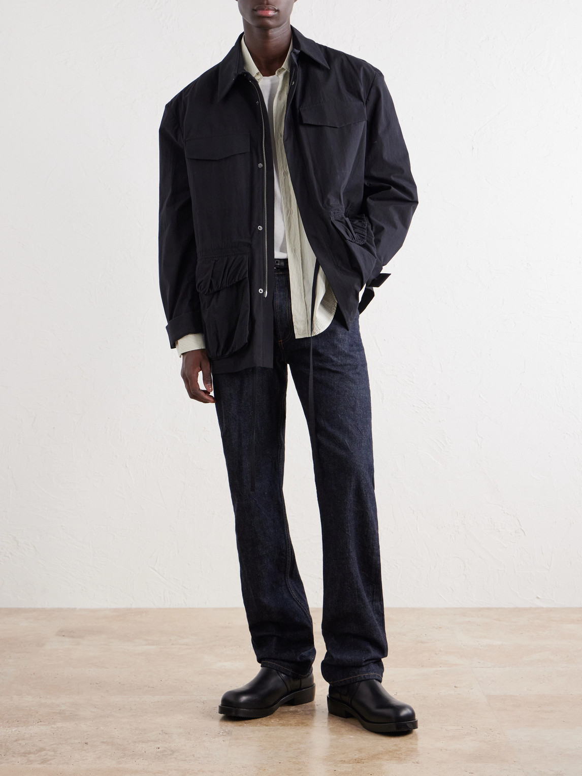 Classic Straight-Leg Rinsed Selveged Jeans