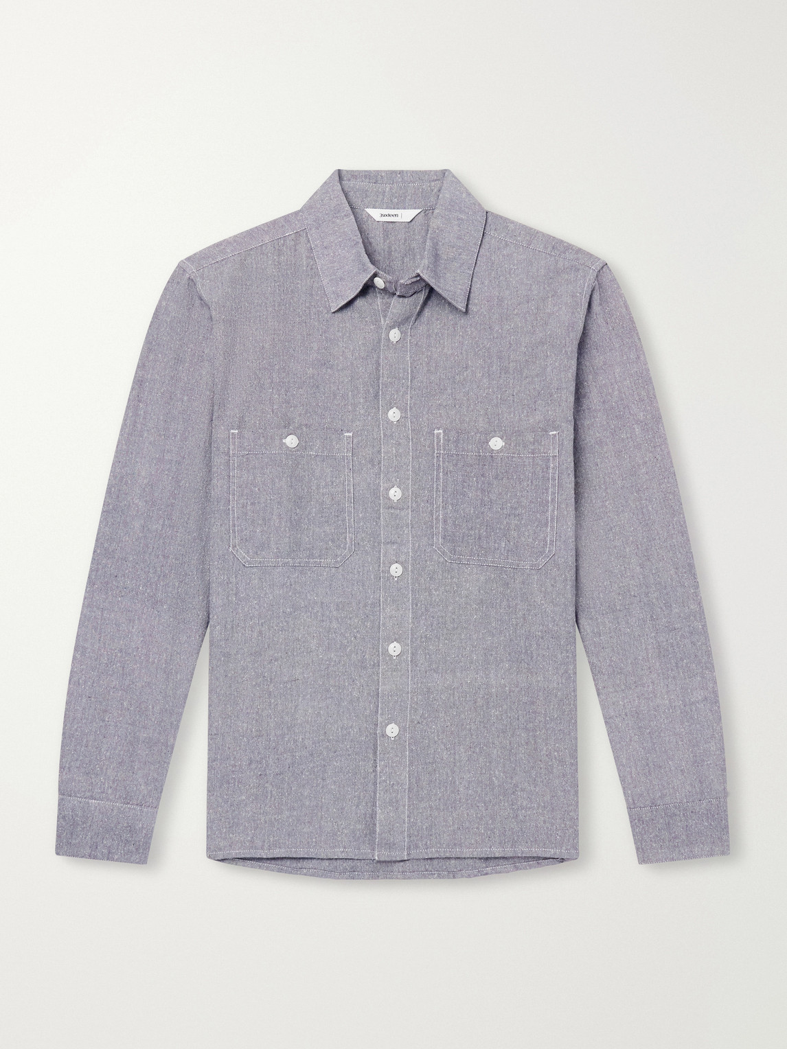 Utility Cotton And Silk-Blend Chambray Shirt
